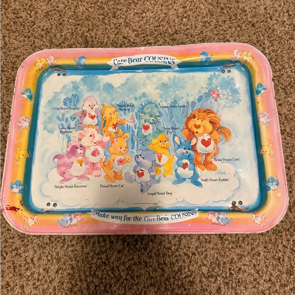 Care Bears Cousins Colorful Tray with Pink and Blue
